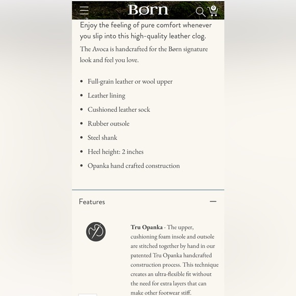 Born Avoca Leather Clog - Size 7 - G76-7 - Picture 8 of 8